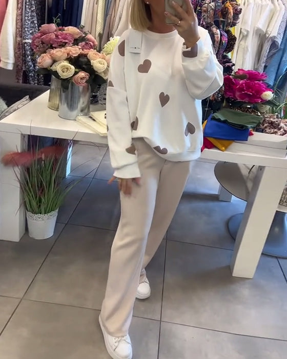 Tvådelad Set Hjärttryck Casual