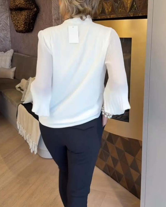 Blus Klockärm Slips Elegant