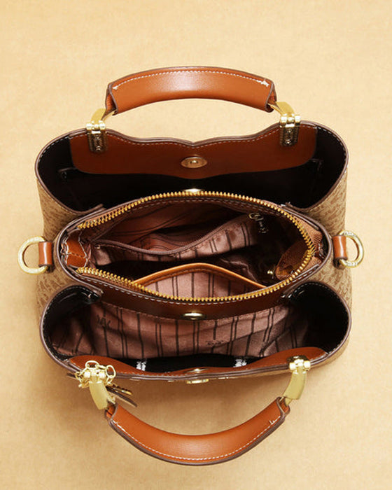 Handväska Retro Stiligt Tryckt