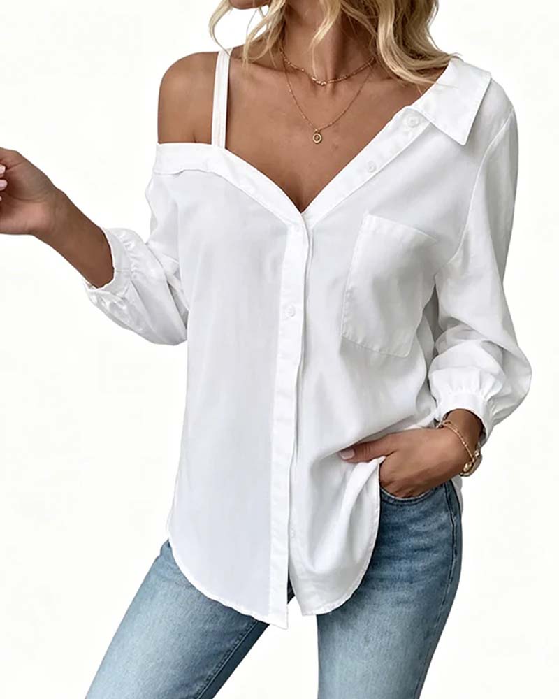 Skjorta Enaxel Texturerad Cami
