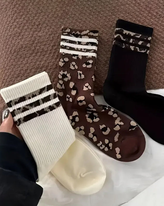 Strumpor Leopardmönster Knähöga