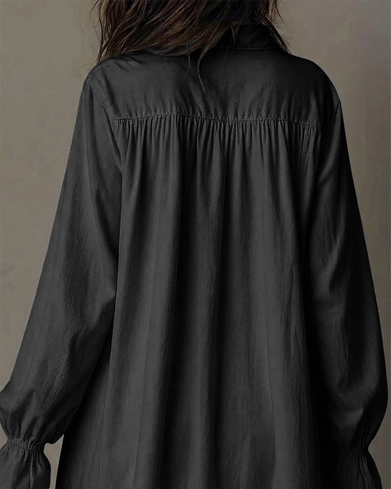 Spetsinskjuten Klänning Med Lanternärmar