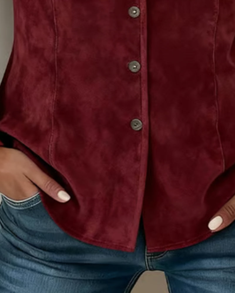 Skjorta trendig tofs enfärgad