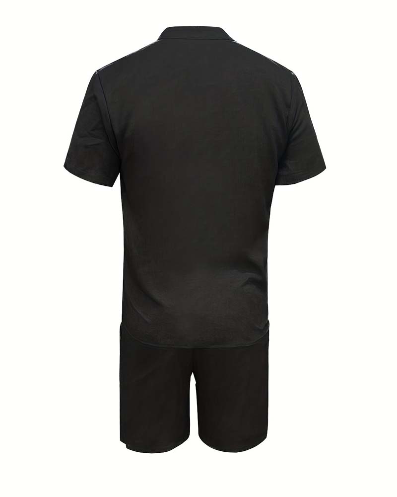Herr Set Kortärmad Skjorta Och Shorts