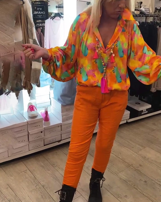 Blommiga blusar för kvinnor