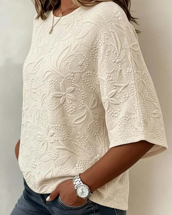 Blus Dam Casual Blommig