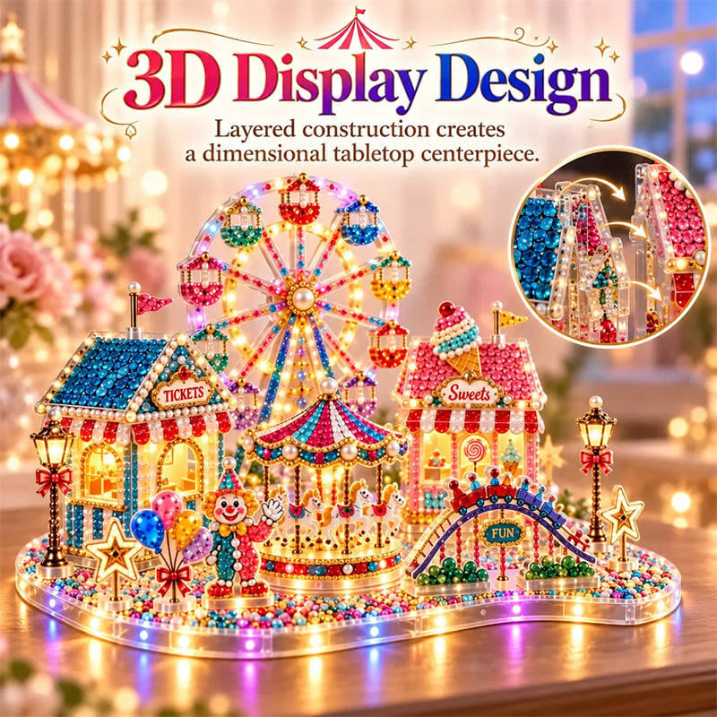 3D LED Jul Diamantkonst DIY Kit