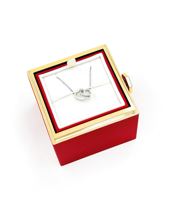 Halsband Benkedja Dubbelhjärta