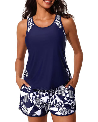 Bikini Ficka Mönstrade Shorts Strand