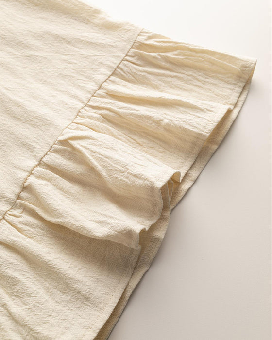 Set Ärmlös Rund Hals Ruffle Bred Ben