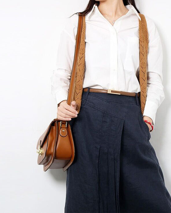 Enkelt retro enfärgat tunt bälte