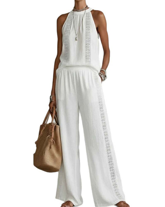 Tvådelad Set Hollow Out Halter