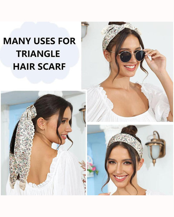 Liten Blommig Triangelscarf