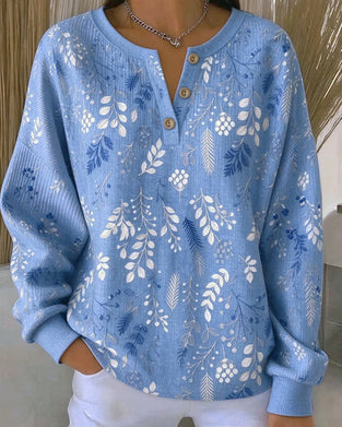 Sweatshirt Vaffel Henry Krage Blommönster