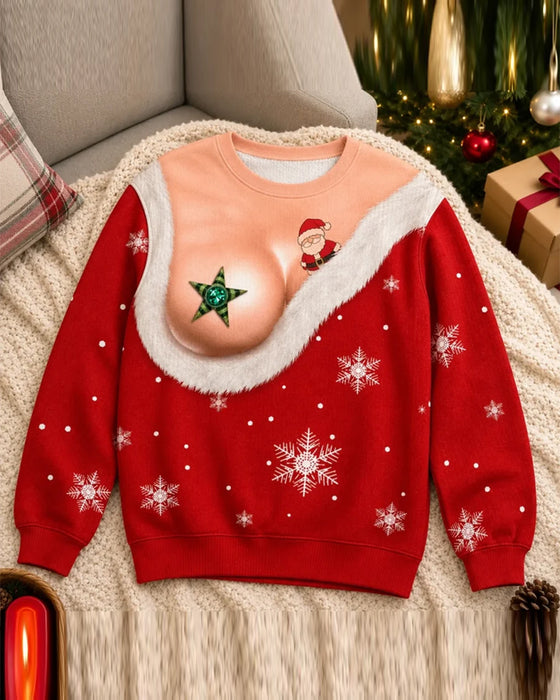 Sweatshirt Rund Hals Jul Sexig Rolig