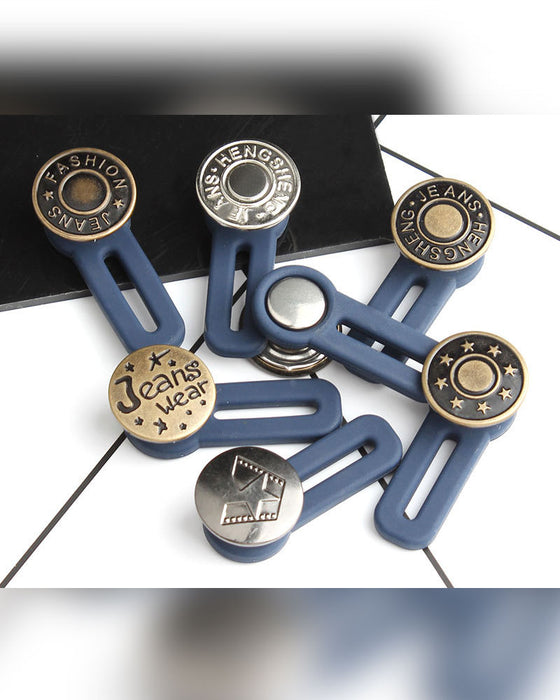 Fjäderbelastad Metallknapp För Midjeförlängning Till Jeans