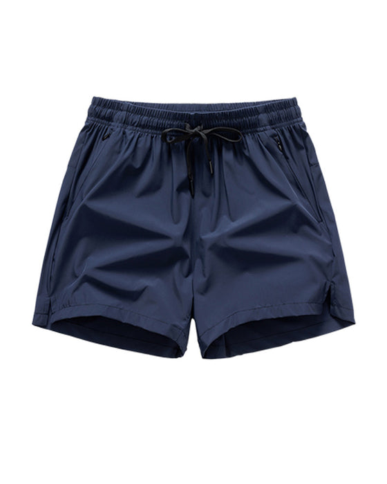 Shorts Män Elastisk Midja Ficka Snabbtorkande Is-Silke Sport