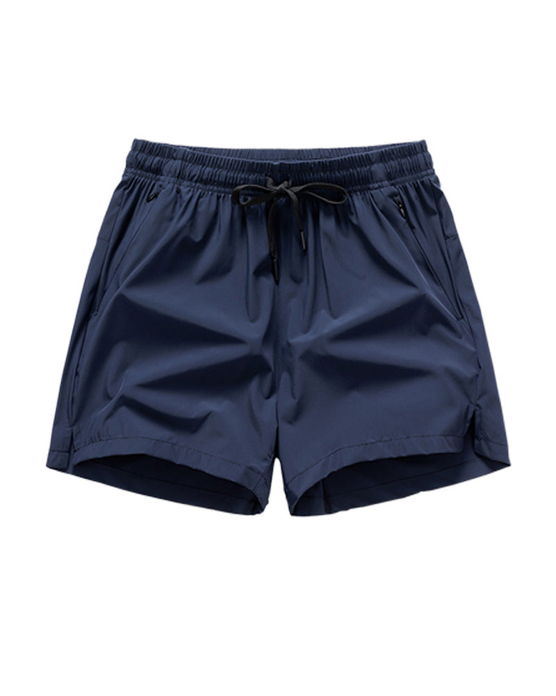 Shorts Män Elastisk Midja Ficka Snabbtorkande Is-Silke Sport