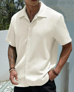 Herr Skjorta Casual Knäppning Framtill