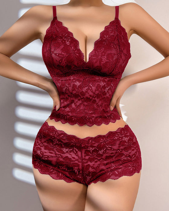 Set Sexig Spets Lingerie