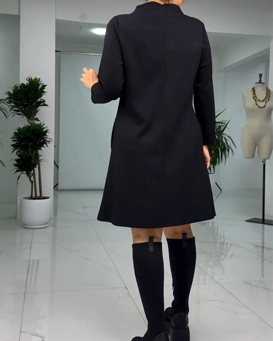 Klänning Pullover Långärmad Blommönster