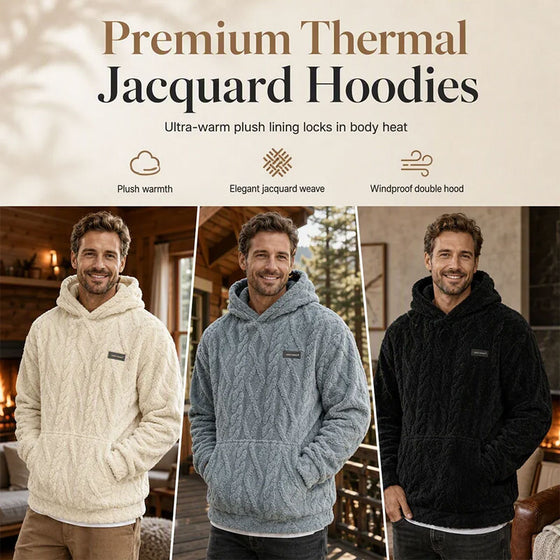 Herr Vinter Jacquard Mönster Hoodie
