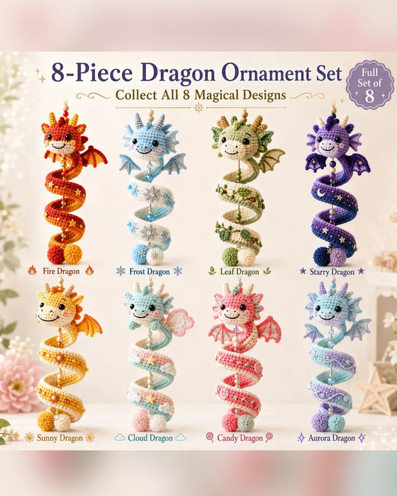 🐉 Nybörjarvänligt DIY-set för ett förtrollat drake-spiralhängande ornament | Komplett set inklusive alla verktyg och en steg-för-steg-instruktion 💕