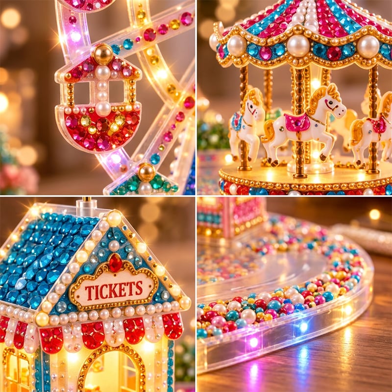3D LED Jul Diamantkonst DIY Kit