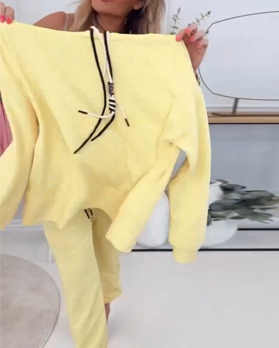 Tvådelad Kostym Street Style Tröja Sport