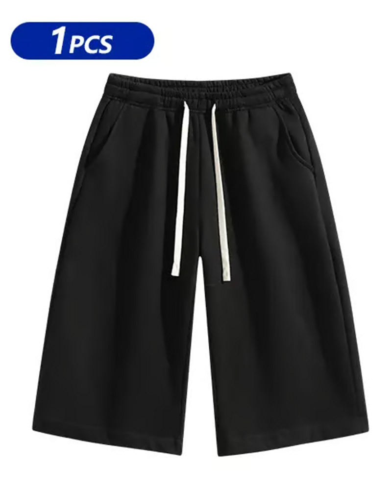Herrshorts Enfärgade Med Snöreläsning