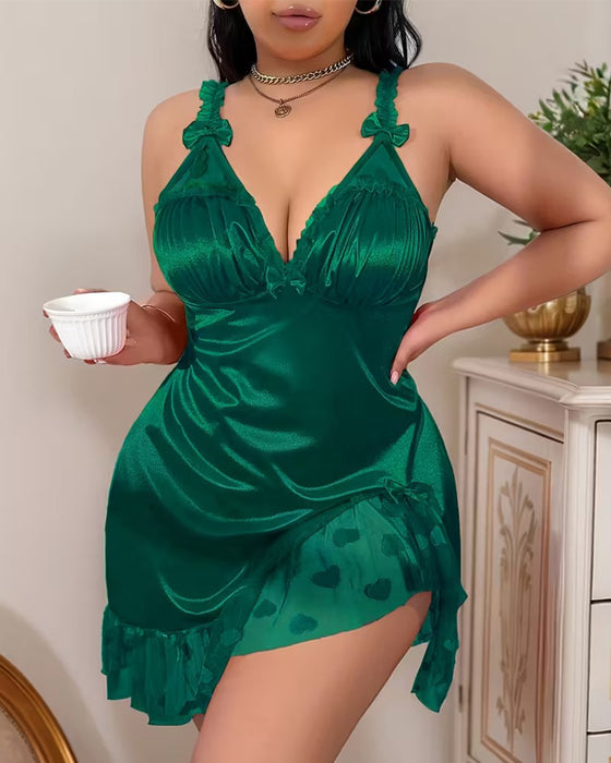 Sömnklänning sexig och bekväm med spaghettiband