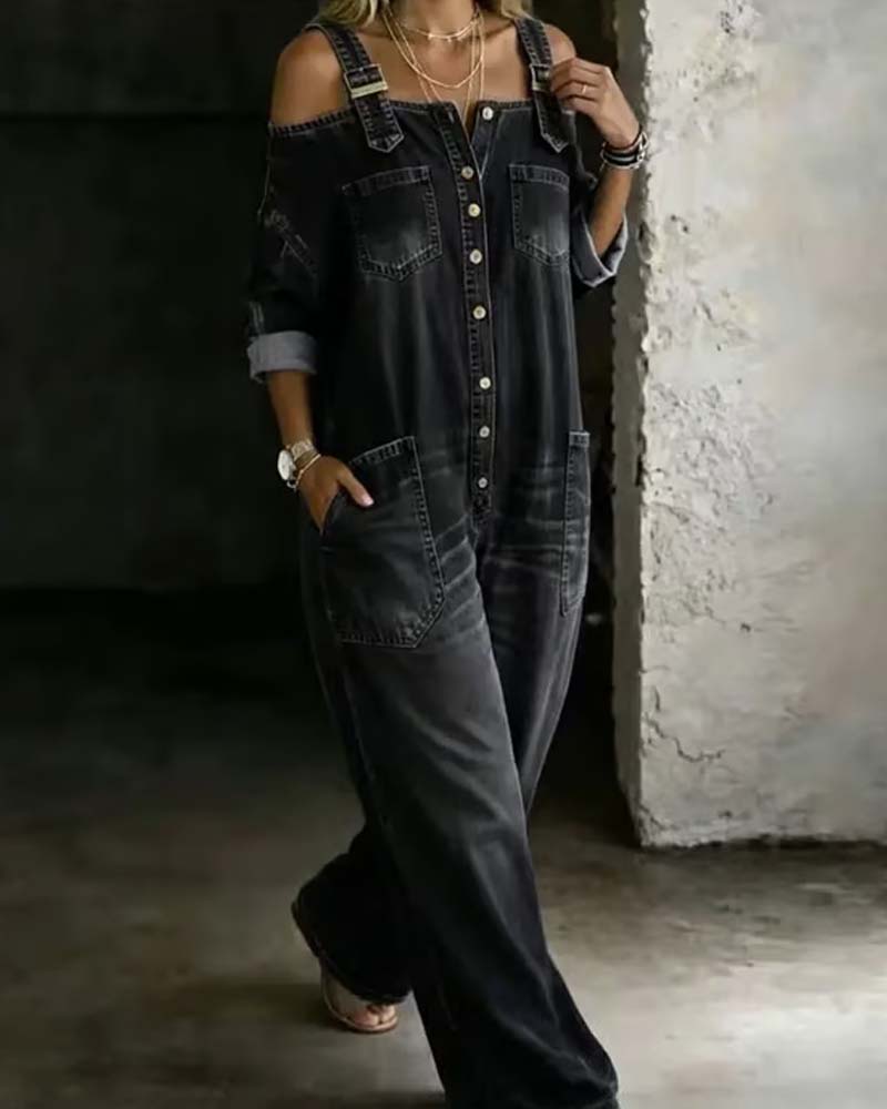Jumpsuit Spagettiband Kall Axel Vida Ben Denim