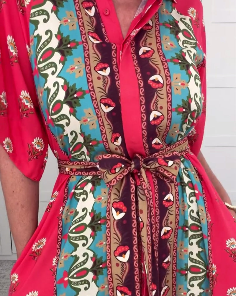 Klänning Krage Bohemisk Skjorta