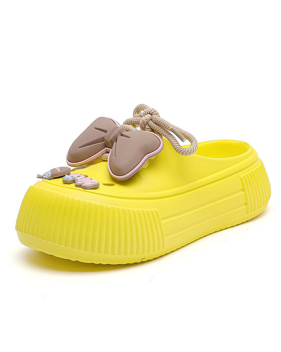 🌴 Dam Andningsbara Tofflor med Blomdekoration