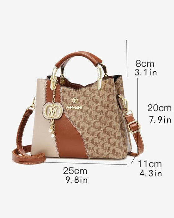 Handväska Retro Stiligt Tryckt