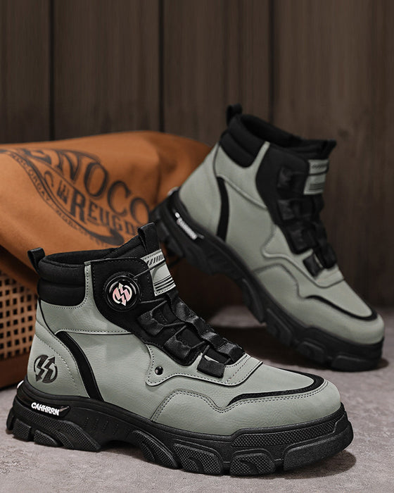 Skor Herrars Utomhus Svängbar Spänne Arbete 🔄👞 – Vattentåliga 💦, Halkskydds 🚶‍♂️, Bekväma , Andningsbara 🌬️