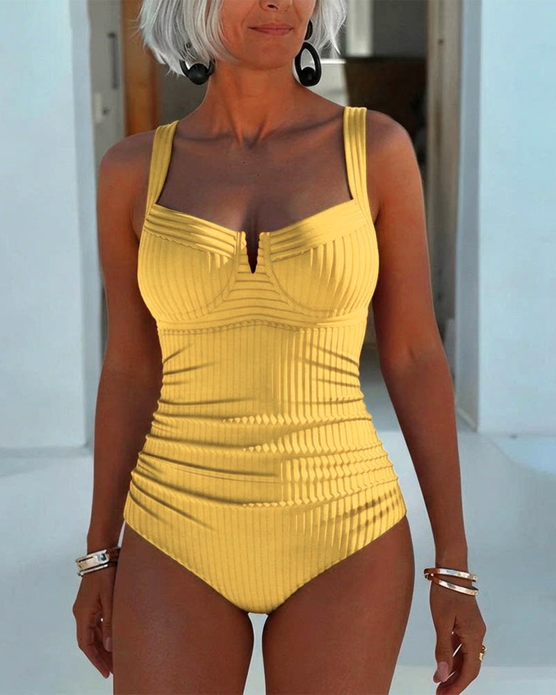 Ett Stycke Spaghettiband Fyrkantig Hals