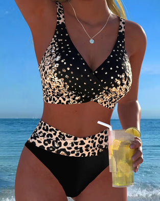 Bikini Bralette Leopard Tryck
