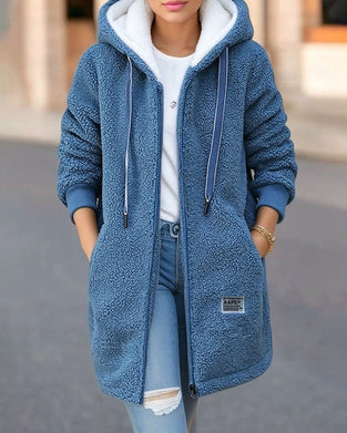Kappa Fleece Fodrad Dragkedja Ficka Huva