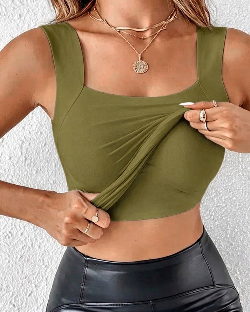 🔥Tank U-Hals Shapewear Med Inbyggd Bh