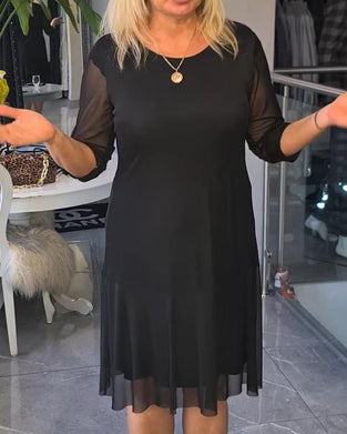 Genomskinlig Och Modig Enfärgad Klänning