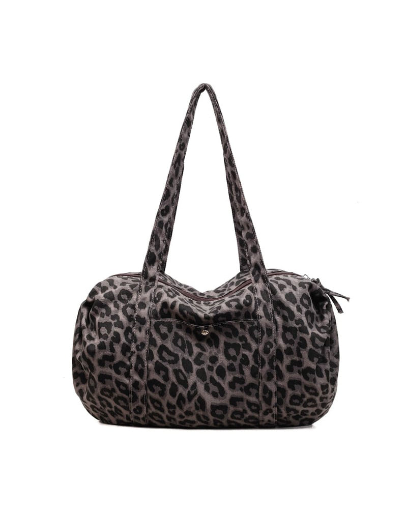 Väska Stor Kapacitet Leopard Tryck Tote