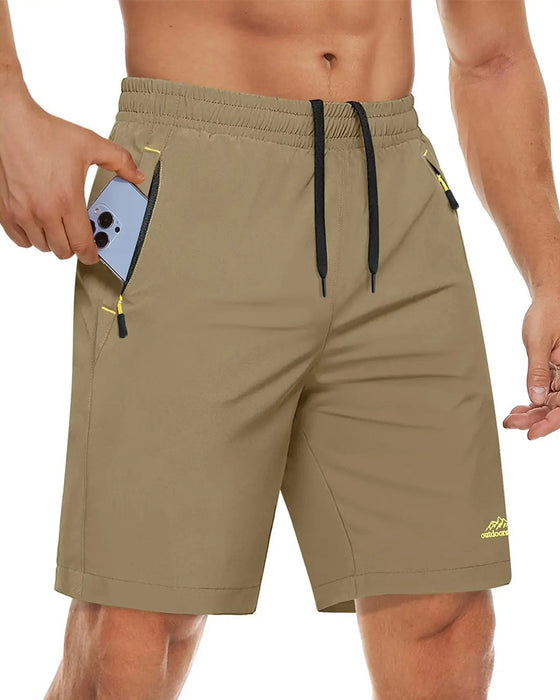 Shorts Resår Midja Dragsko Blixtlås Sport