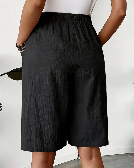 Shorts 100% Bomull Casual Ficka Design