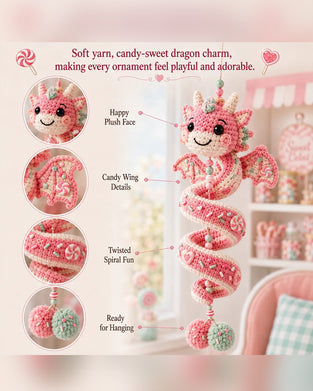 🐉 Nybörjarvänligt DIY-set för ett förtrollat drake-spiralhängande ornament | Komplett set inklusive alla verktyg och en steg-för-steg-instruktion 💕