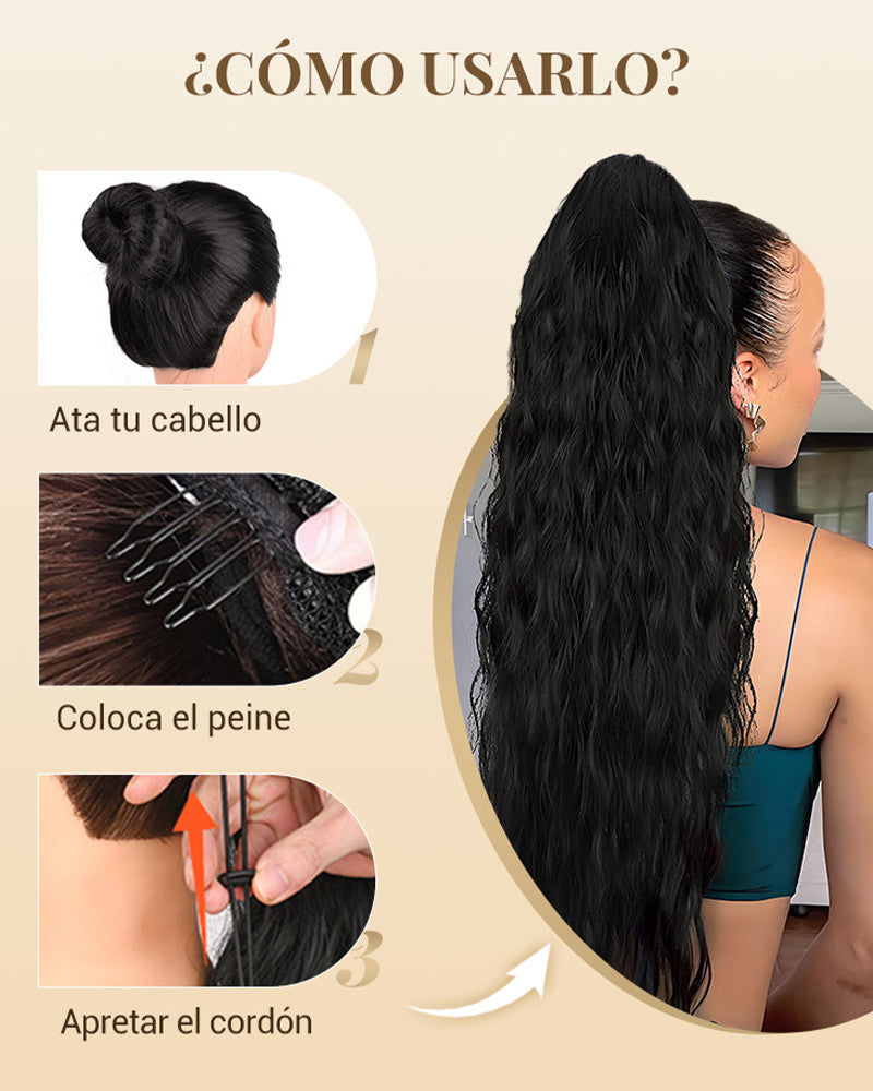 Lång Yvig Och Lockig Hårförlängning