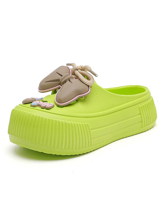 🌴 Dam Andningsbara Tofflor med Blomdekoration