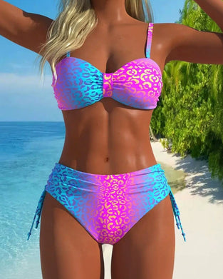 Bikini Gradient Leopardmönster Sexig