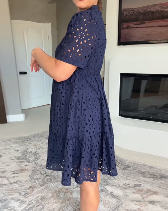 Klänning Ståkrage Urgröpning A-Linje