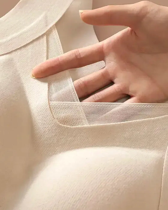 Tank Top Fyrkantig Hals Solid Inbyggd BH
